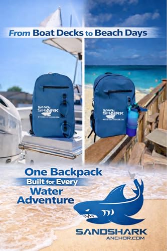 Mochila impermeable SandShark 25L – Mochila sumergible IP67 con cremallera hermética, carcasa TPU, funda para laptop – Bolsa seca impermeable para bote, playa, natación, viaje y deportes acuáticos miniatura 3
