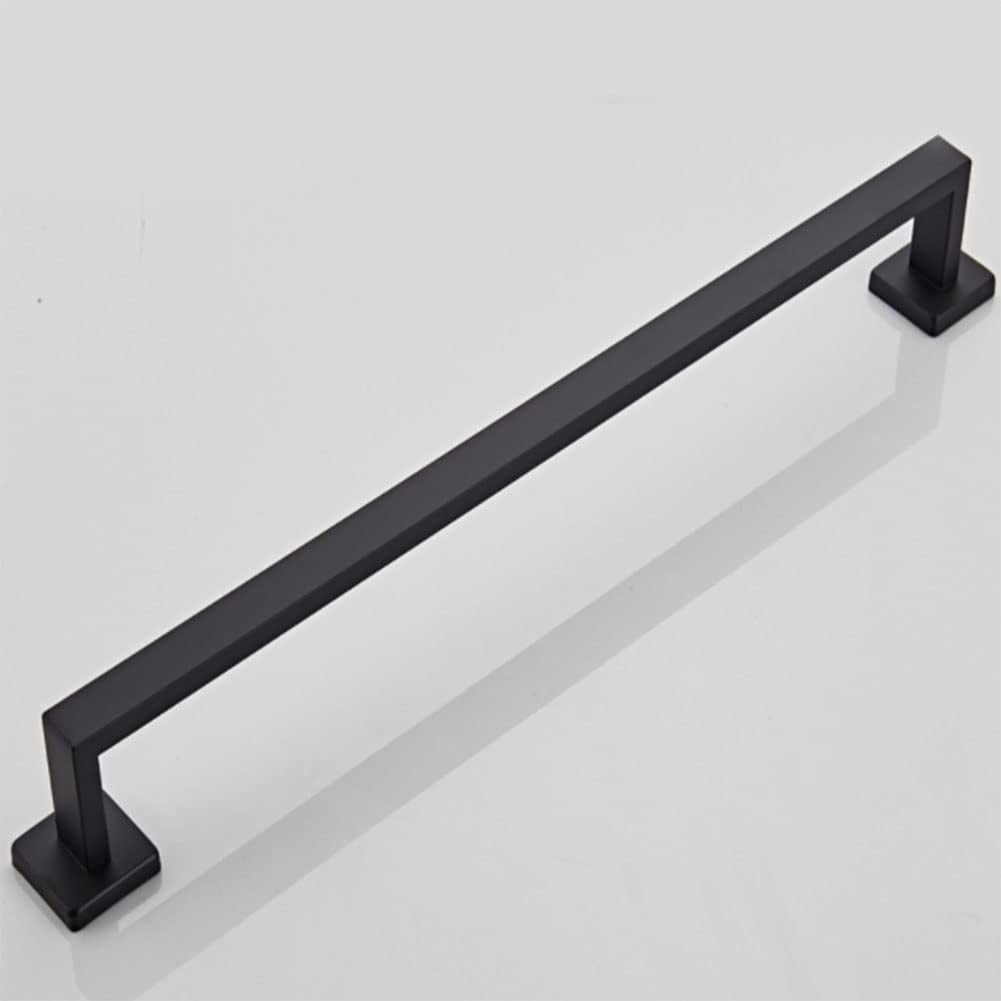 SUS304 - Barra portasciugamani in acciaio inox, 600 mm, colore: nero