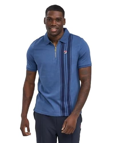 FILA Men's Dario Polo T-Shirt, Blue, X-Large
