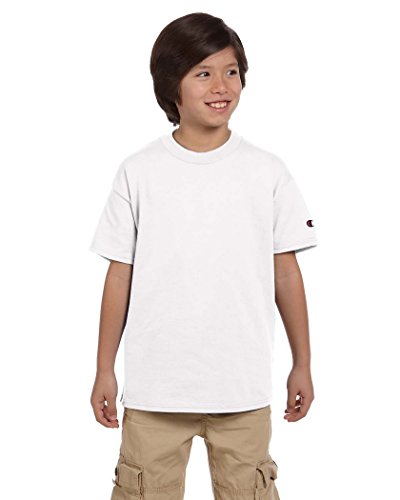Champion Youth 6.1 oz. Tagless T-Shirt, White, XL