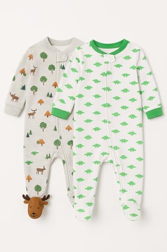 Image of TuddyBuddy 100% Cotton Multi Color Zipper Romper Sleepsuit /Romper /Jumpsuit for Baby Boy & Baby Girl