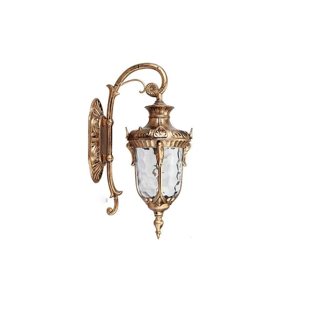 JYBNBBE Exterior Waterproof Wall Lantern, European Villa Outdoor Sconce, E27, Aluminum Glass, Classic Art Lighting for Garden, Patio, Porch