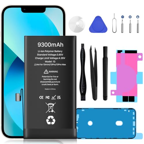 Batterie pour iPhone 13 ultra haute capacité 9300mAh BOANV 0 cycle