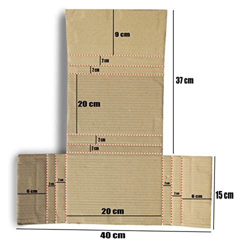 Image of GLUN 3Ply Corrugated Box, Shipping Box, Packaging Box for Ecommerce websites use (Size 40 * 14 * 4cm) PACK OF 20