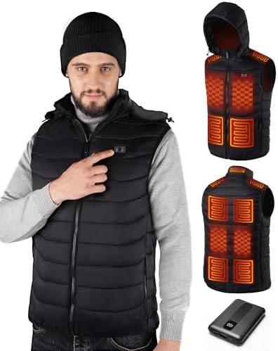 Heated Vest for Men with ΒATTERY Pack Included, Lightweight Warming Heated Vests Suitable for Winter Outdoor Hunting Skiing