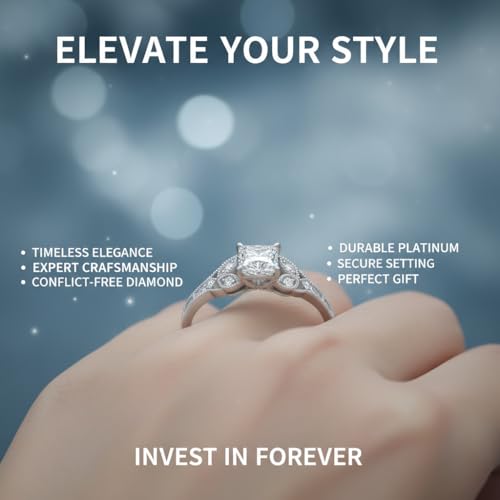 Image of Choose Your Gemstone Split Band Antique Ring Sterling Silver Princess Shape Side Stone Engagement Rings Minimal Modern Design Birthday Wedding Gift US Size 4 to 12