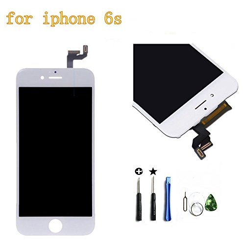 iPhone 6S Screen Replacement for LCD Touch Screen Digitizer Frame Assembly Set with 3D Touch for iPhone 6S 4.7 White