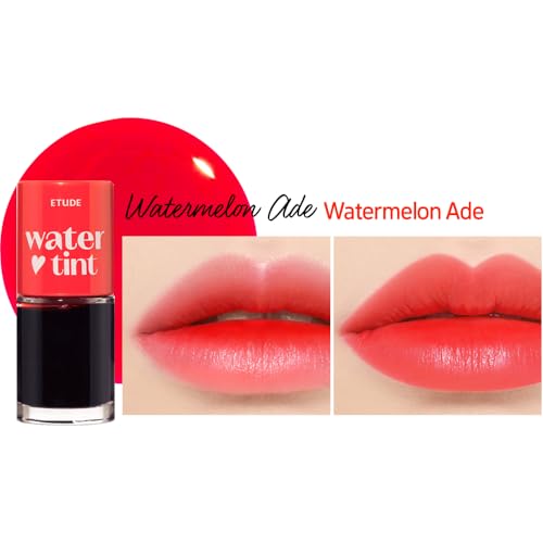 Image of ETUDE Dear Darling Water Tint, Watermelon Ade, Lip and Cheek Stain | Korean water lip tint and lip and cheek stain; vivid lightweight color, non-sticky finish and long-lasting wear.