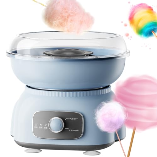 Máquina de algodón de azúcar con cuenco para prevenir salpicaduras, extraíble y lavable, perfecta para reuniones, bodas y fiestas