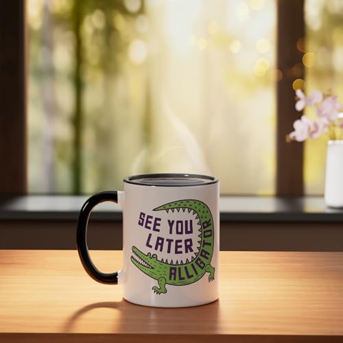 Taza Cerámica 11 onzas Negro/Blanco miniatura 3