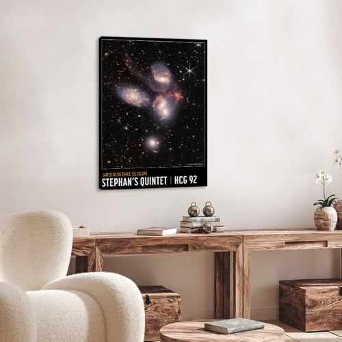Nébuleuse de l'espace profond sur tableau haut de gamme James Webb 40 x 50 cm