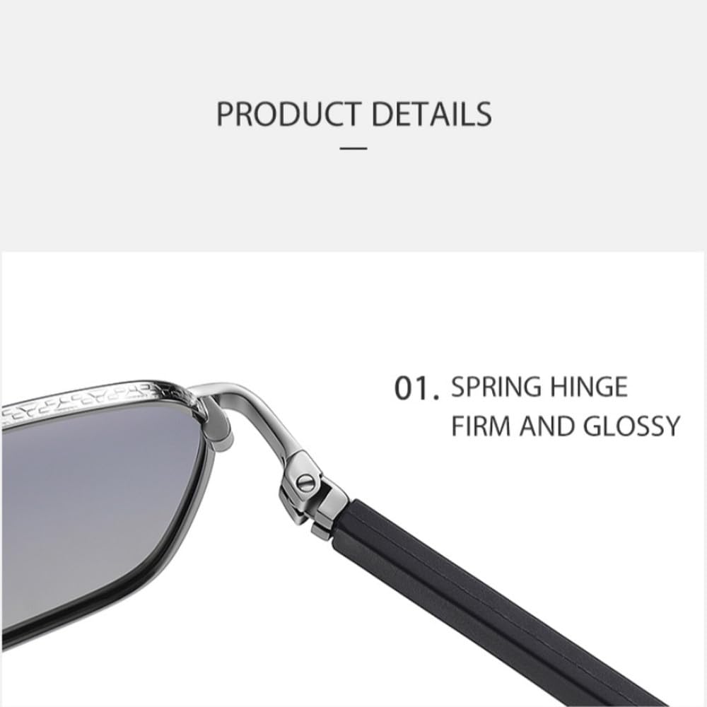 Gafas de sol polarizadas UV400 con montura metálica, ideales para deportes y viajes. Antiglas