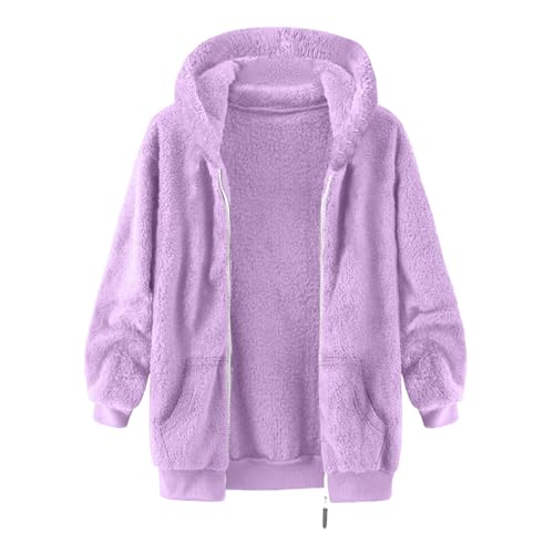 Girls Fuzzy Fleece Jacket 2025 Trendy Zip Up Coat Kids Sherpa Warm Hoodie Fall Winter Fleece Sweatshirt for 5-14 Years2