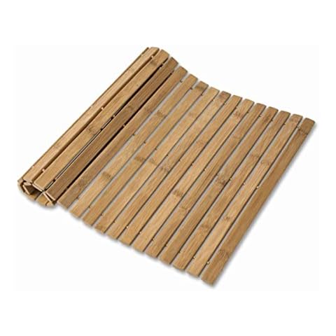 EZ Pack Bamboo Folding Non-Slip Shower Mat Cover