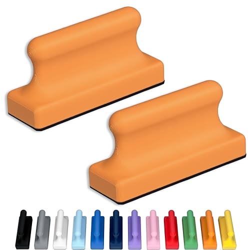 Glassboard Studio Mega Magnets - Neodymium - Heavy Duty, Colorful, Ergonomic, Ideal for Crafting, Quilting, and as Magnetic Knife Holders (2, Tangerine Orange Pawn)