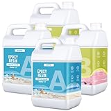 OcePor Epoxy Resin-4 Gallon, Crystal Clear Epoxy Resin Kit, No Yellowing No Bubble Art Resin Casting Resin for Art Crafts, Jewelry Making, Wood & Molds(2 Gallon x 2)