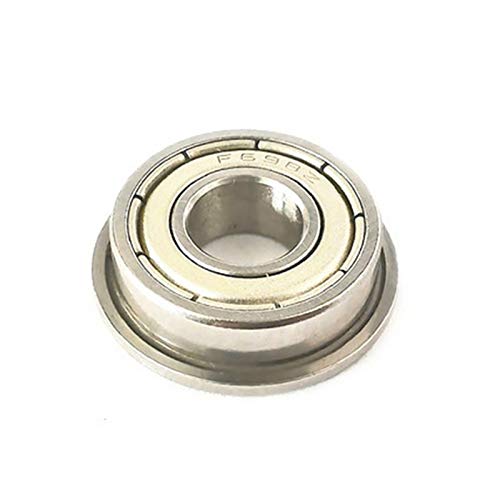 DINGGUANGHE-CUP Flanged Bearings 2pcs F698ZZ Miniature Flange Bearings F698-ZZ 8x19x22x6mm Deep Groove Ball Bearings Industrial Products
