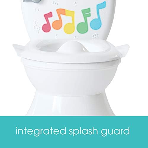 Summer My Size Potty Lights and Songs Transitions, White  Realistic Potty Training Toilet with Interactive Handle that Plays Music for Kids, Removable Potty Topper/Pot, Wipe Compartment, Splash Guard