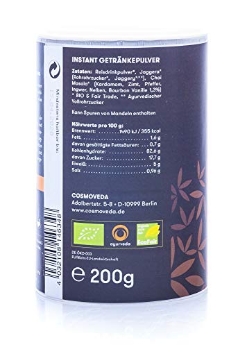 Cosmoveda, Chai Vanille 200g, Instant Pulver (bio)