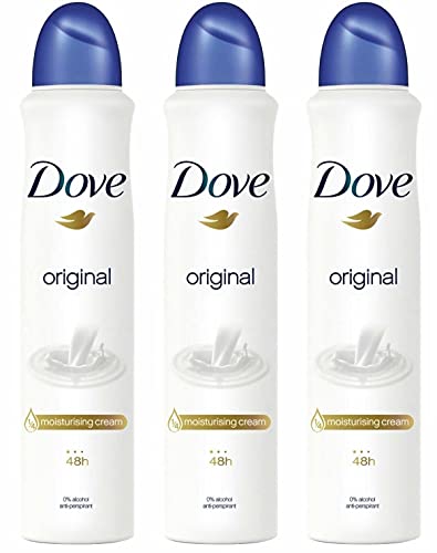 Dove 3 Pack of 250ml Women Original Anti-Perspirant Deodorant Spray Upto 48 Hour Protection