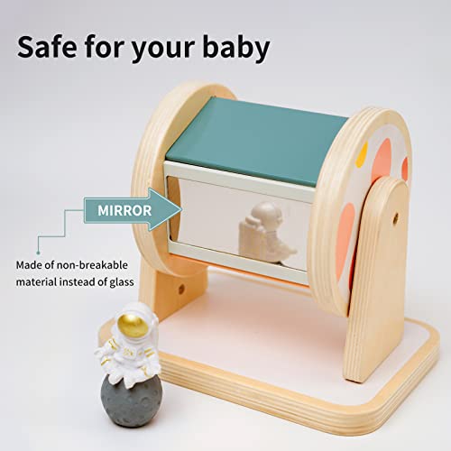 Image of Twefex Montessori Spinning Drum, Montessori Toys for Babies 6-12 Months, Montisory Baby Toys for 1 Year Old Infant, Wooden Toy for Baby