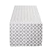 DII Lattice Cotton Table Runner for Dining Room, Foyer Table, Summer Parties and Everyday Use - 14x72", Gray and White