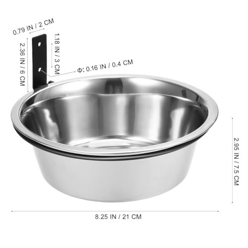 BELLIFFY Erhöhter Hundenapf Aus Edelstahl Wandmontierter Futter- Und Wassernapf Für Große Hunde rutschfest Leicht Zu Reinigen Und Komfortabel Für Haustierfütterung