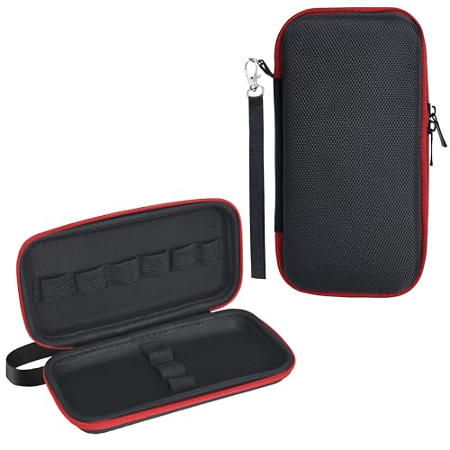 Image of Wolfteeth Smell Proof Hard EVA Travel Case for Battery Pen Pods Charger, Portable Storage Pouch with Odor Resistance, Durable Protective Holder (Red, Empty Case Only)