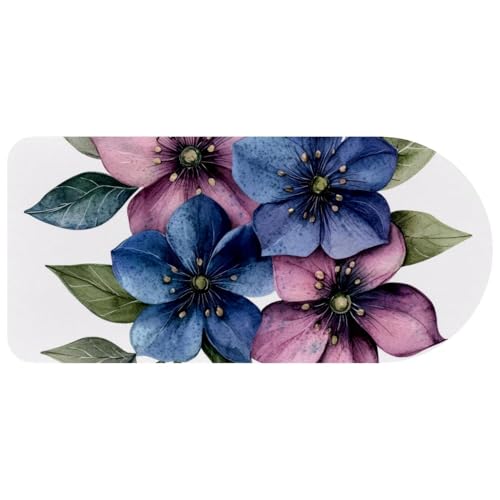 Tapis de souris pour gamer aquarelle bleu et rose pour bureau
