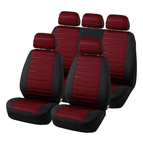 Housses sièges universelles auto en polyester rouge pour Passat, Golf V et berlines