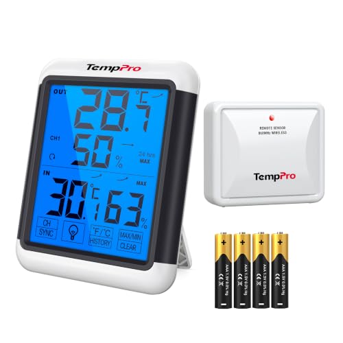 TempPro TP65 Termómetro Higrómetro Digital para Interior y Exterior
