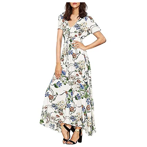 FANFENG Vestido Largo Sexy con Cuello En V Vestido De Fiesta Cover