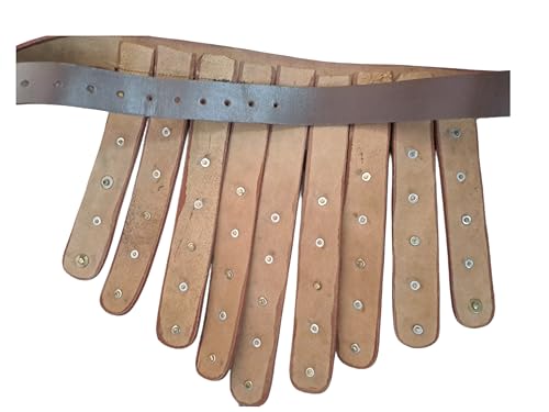 Roman Leather Belt |Medieval Armour Cingulum |Legionary Brass Medieval Roman Soldier Belt, Legion Brown3