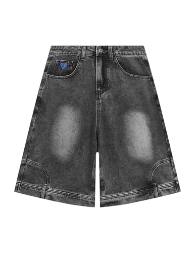 Image of Aelfric Eden Washed Reverse Jorts Mens Casual Denim Shorts Loose Fit Baggy Jean Short Streetwear Trendy Outfits