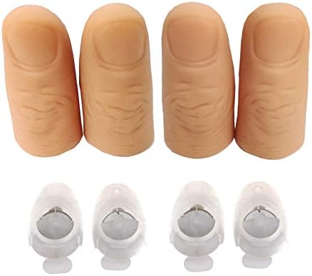 VANTIYAUS Finger Lamp (2 Packs/4PCS) Thumbs Lamp, Magic Lamp up Finger Magic Trick, Fake Finger, Prank Toy Tool for Halloween