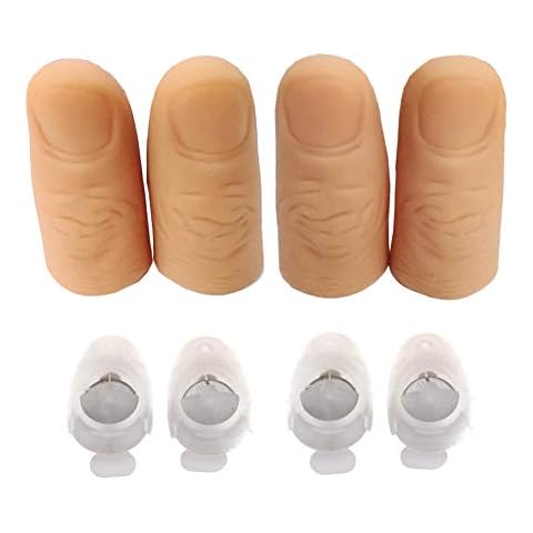 VANTIYAUS Finger Lamp (2 Packs/4PCS) Thumbs Lamp, Magic Lamp up Finger Magic Trick, Fake Finger, Prank Toy Tool for Halloween Cover