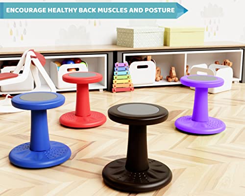 Image of Studico ActiveChairs - Kids Wobble Stool - Flexible Classroom Seating, Improves Focus, 14 inch Purple
