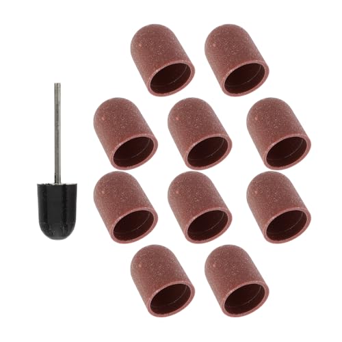 OATIPHO Herramientas de Manicura 10 Brocas y Tapas de Lijado Duraderas, Diseño Ligero y Seguro para Eliminar Gel y Callosidades en Casa