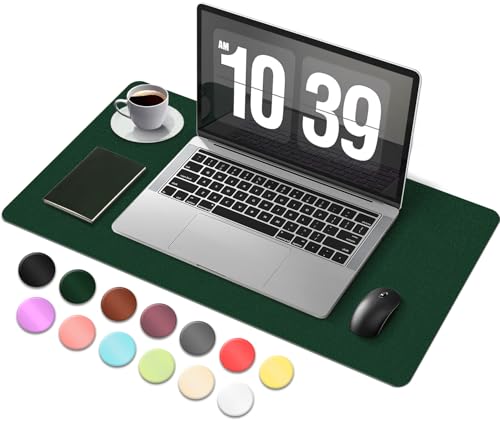 Tapis de Bureau en Daim et Cuir, Tapis de Bureau D'ordinateur Antidérapant, Tapis de Souris et de Clavier Etanche, Sous Main Bureau pour le Bureau et la Décoration...