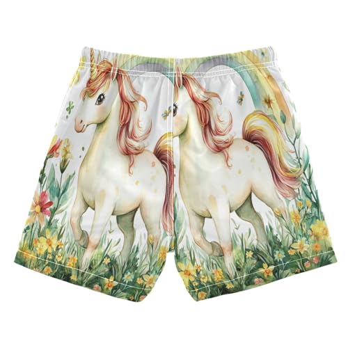 Boccsty Little Unicorn Boys Swim Trunks Baby Kids Swimwear Summer Toddler Beach Board Shorts 2T2
