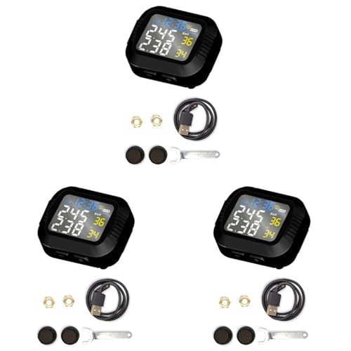 TPMS Moto Étanche 3X Capteur Externe Pression Pneu LCD