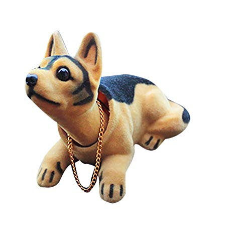 Figurine Chien à Tête Qui Bouge Pour Tableau De Bord Voiture - Résine, Décoration Mignonne Bureau Ou Maison