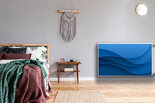 Cache radiateur magnétique bleu 100x60cm Traverse Bleue Decormat - 6