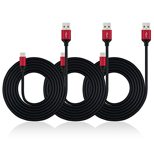 Type C Charging Cable, MIVINE 3Pcs/6Ft Type C USB to USB A Charging Cord Sync Data Cable for Galaxy C9 Pro, ZTE AXON Pro, Nexus 6P 5X, LG G5, HTC 10, Oneplus 2/3, Xiaomi Note 2 and More (Black)