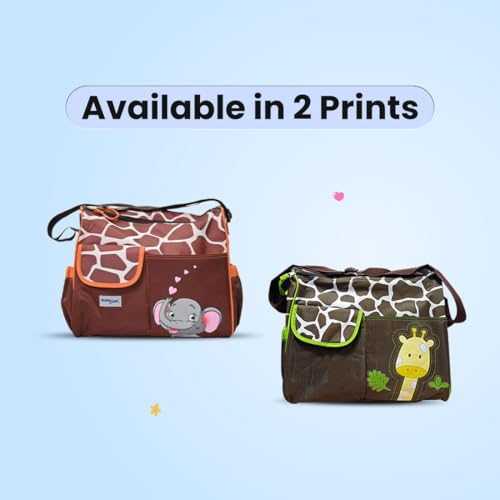 Image of Bumtum Baby Diaper Bag For Mothers | Spacious Waterproof Backpack With Multiple Pockets To Easily Organise Baby Essentials, Various Sized Pockets (Giraffe Yellow)