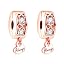 Rose Glod Heart Gem Clips