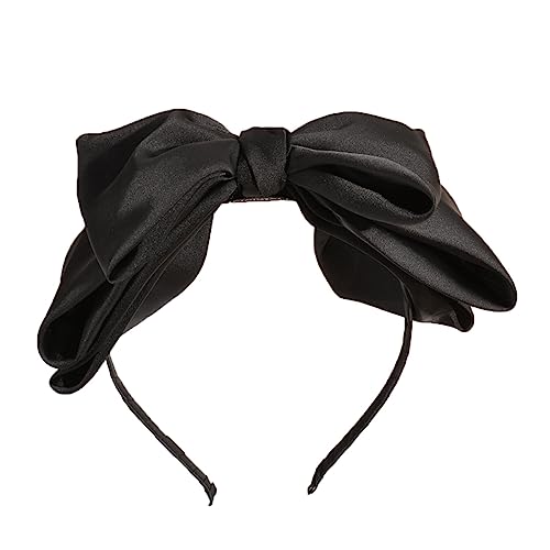 AIUPUOC Black Bow Headband for Girls and Women