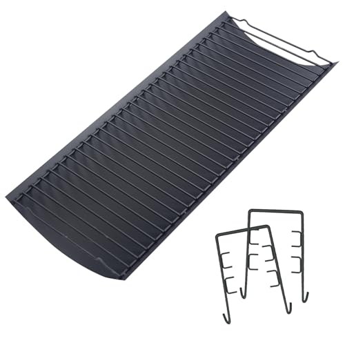 GORGERILA 27 Ash Pan for Chargriller 1224 1324 2121 2222 2727 2828 2929 Charbroil 17302056 Charcoal Grills Charcoal Tray Replacement for with 2Pcs Fire Grate Hanger