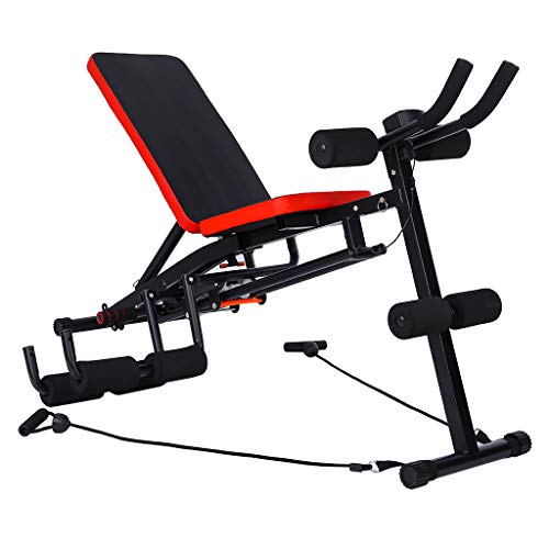 ZAIJMKD Abdominal Trainers AB Workout Machine| 8 in 1 Multifunctional Sit Up Bench|Height Adjustable Weight Bench|Fitness Equipment for Home Gym（Black）