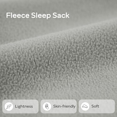 Image of JELLYMONI Fleece Baby Sleep Sack 0-6 Months, 2 Pack 1.5 TOG Baby Wearable Blanket Winter Infant Sleep Sack with 2-Way Zipper, Warm Toddler Sleep Sack